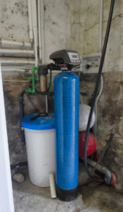 Properly sized water softener in basement