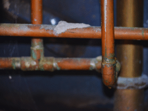 Heavy corrosion in copper pipes