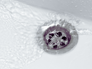 Gurgling sink drain