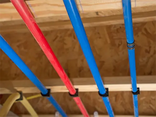 PEX water supply lines installed for residential water line repair in Seattle, WA