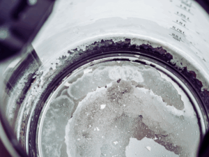 limescale at bottom of kettle due to water hardness